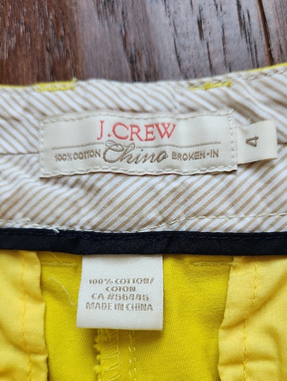 J. Crew Bright Yellow Chino Shorts - Picture 2 of 4